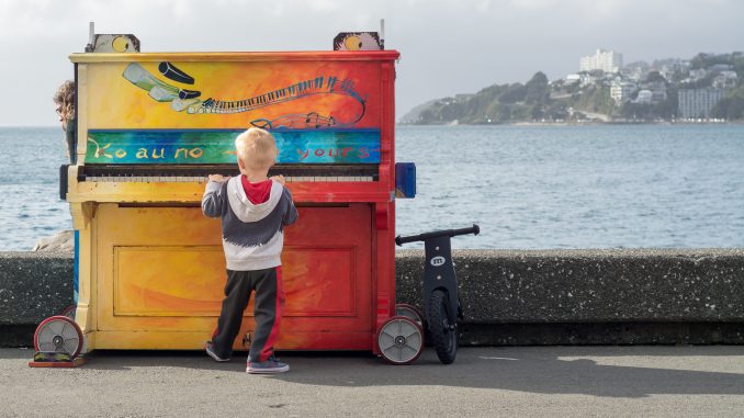 Child motivated to play piano