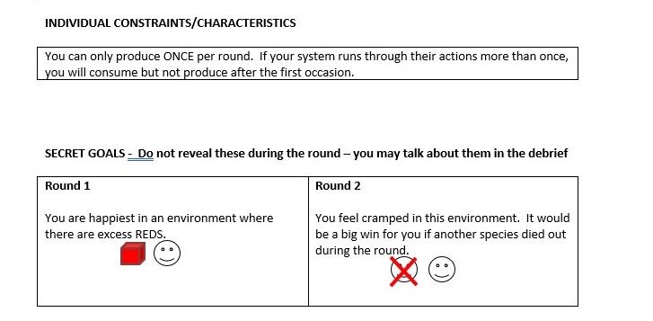 Role card bottom half