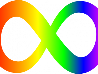 Rainbow infinity symbol