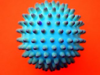 Spiky rubber ball