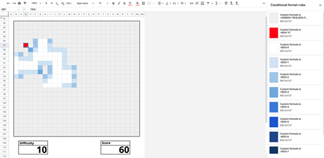 Minesweeper in a spreadsheet