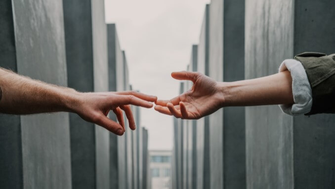 Hands joined holocaust memorial