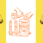 A header image showing lithographic science images such as a hand with a pipette and glass flasks