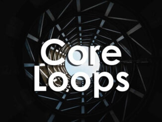 The words 'Core Loops' written on a abstract circular background